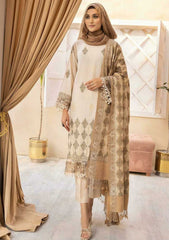 Winter Collection - Dua - Gul e Zarki - Camellia - Wool - D#08 available at Saleem Fabrics Traditions