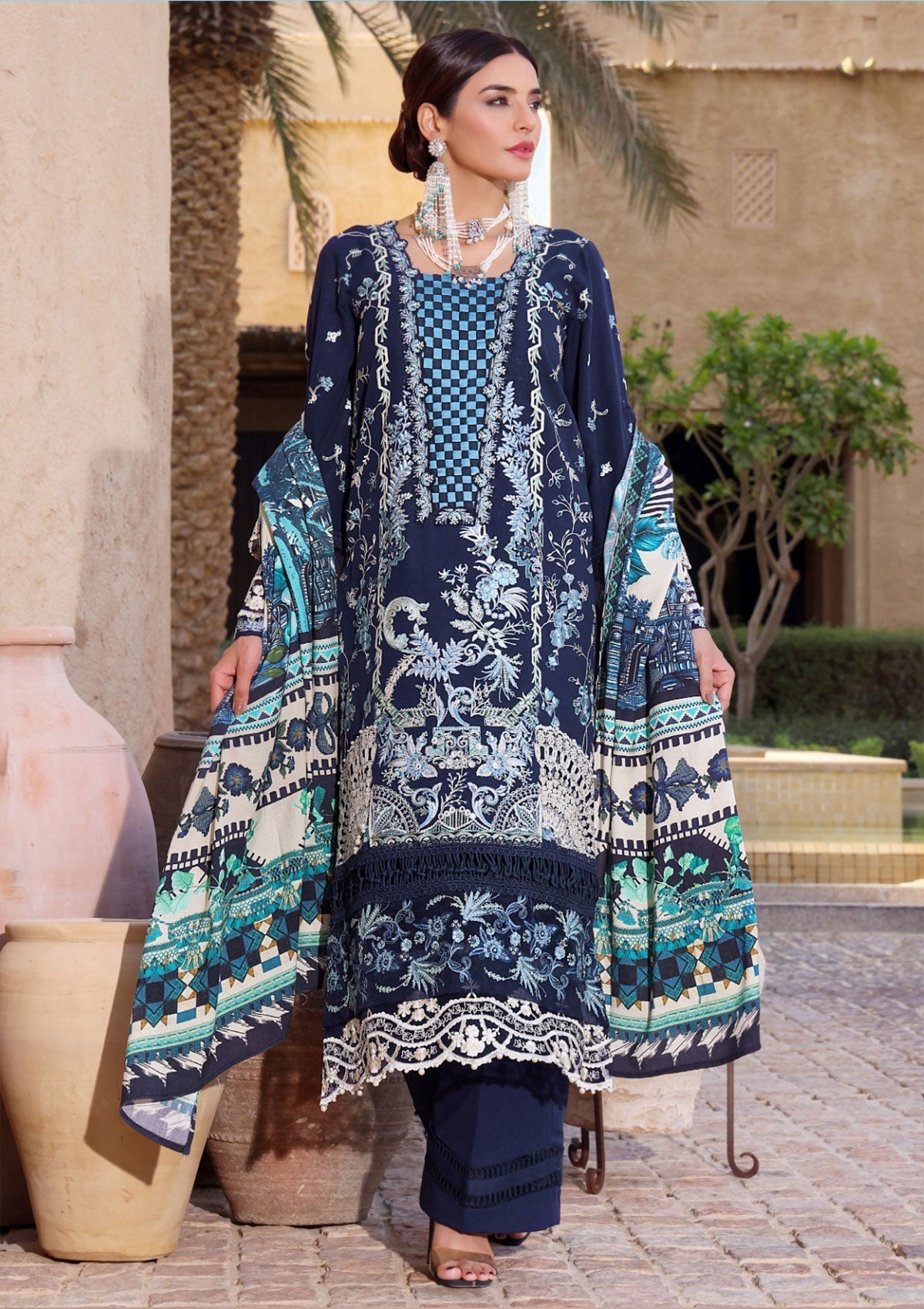 Winter Collection - Elaf - Luxury - ELW#09 available at Saleem Fabrics Traditions