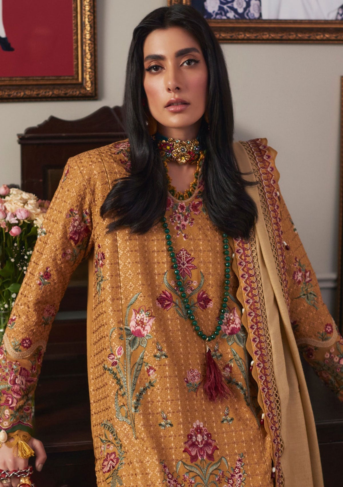 Winter Collection - Elan - Unstitched - D#06 (Asareh) available at Saleem Fabrics Traditions