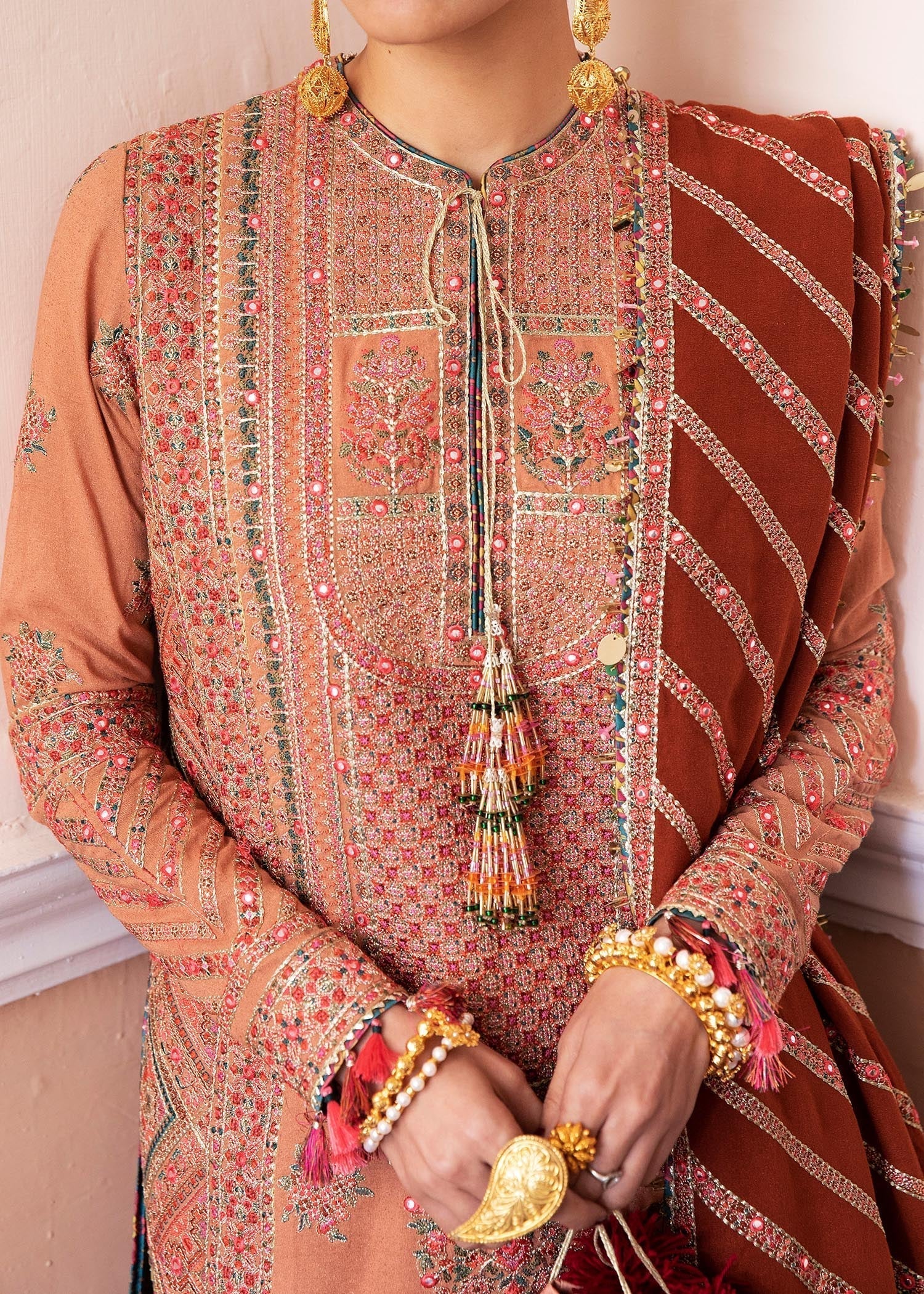 Winter Collection - Hussain Rehar - Karandi - Deep available at Saleem Fabrics Traditions