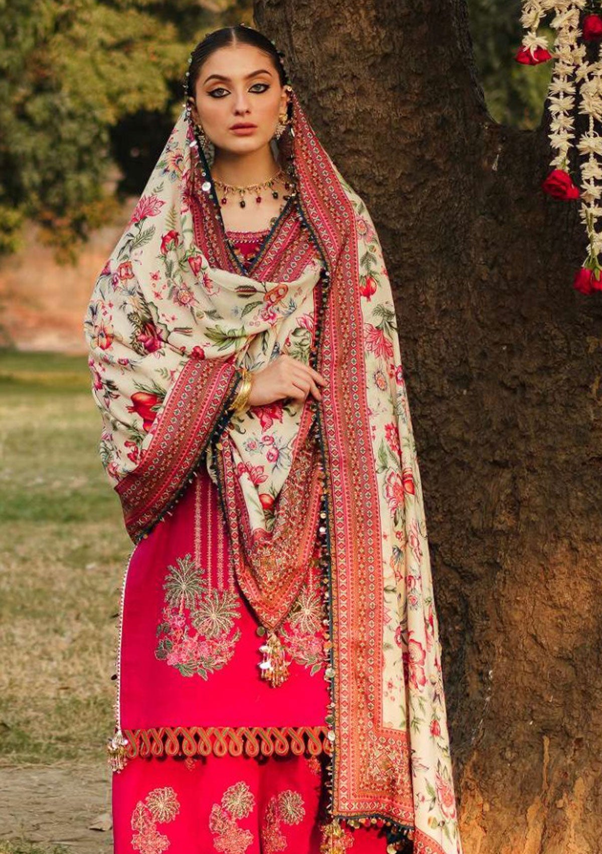 Winter Collection - Hussain Rehar - Phoolan Devi - Kamelia available at Saleem Fabrics Traditions