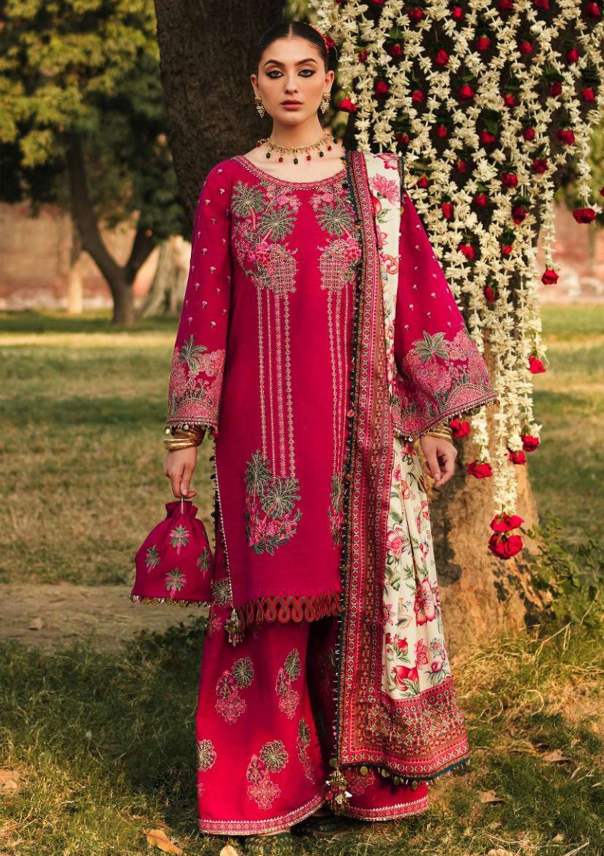 Winter Collection - Hussain Rehar - Phoolan Devi - Kamelia available at Saleem Fabrics Traditions