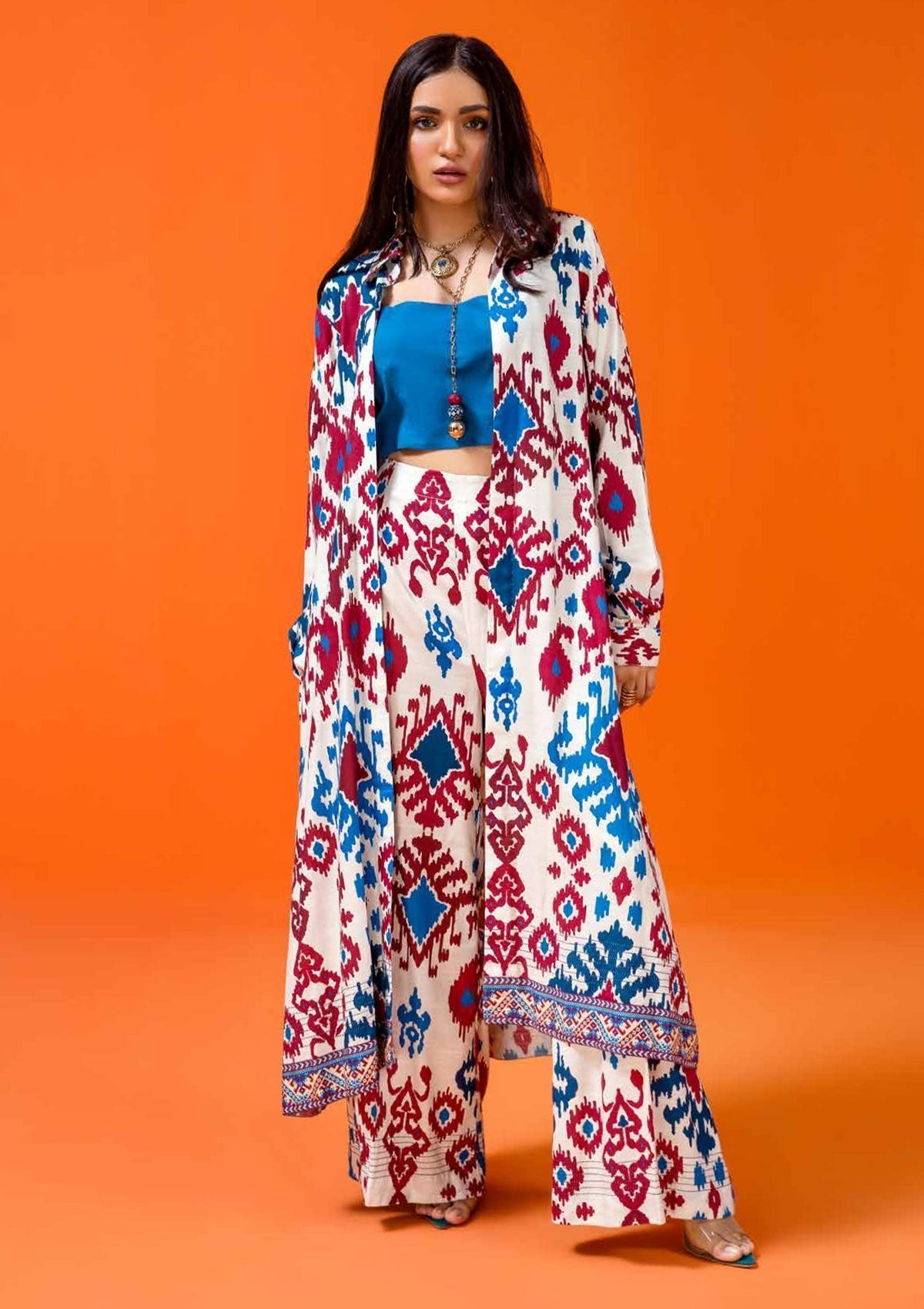 Winter Collection - Jahanara - Coral - CJ11#02 AC available at Saleem Fabrics Traditions