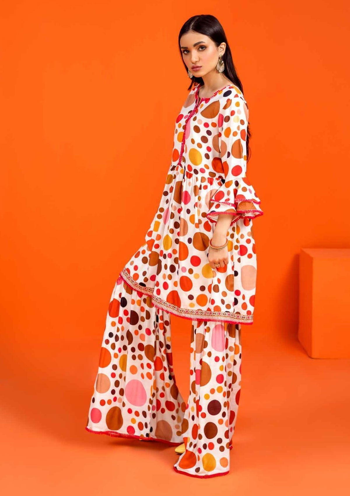 Winter Collection - Jahanara - Coral - CJ11#04 PA available at Saleem Fabrics Traditions