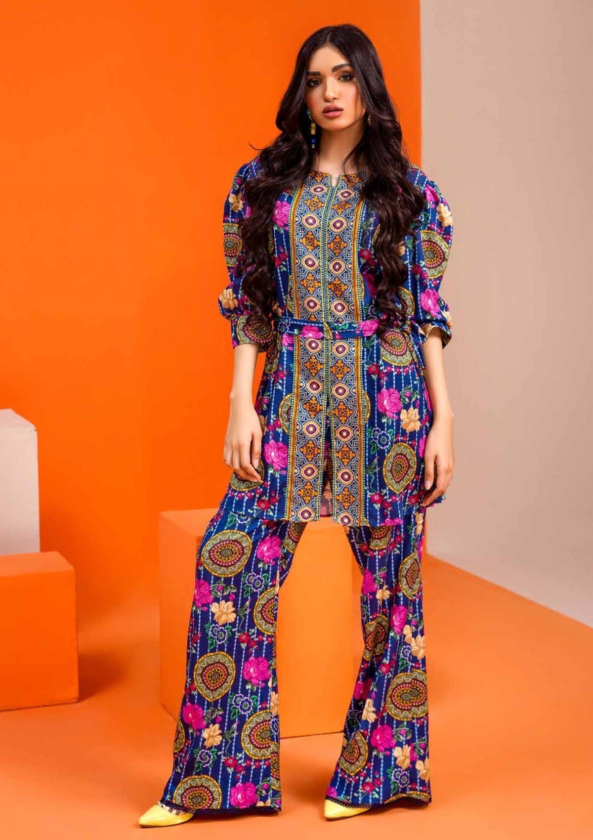 Winter Collection - Jahanara - Coral - CJ11#06 BN available at Saleem Fabrics Traditions