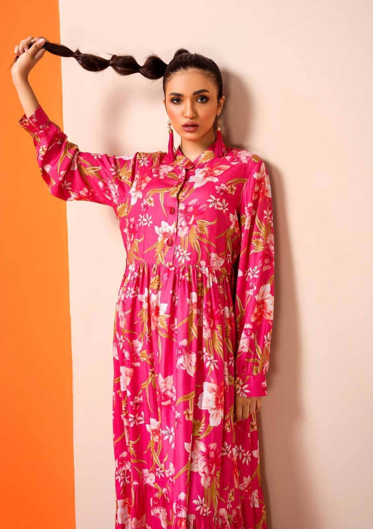 Winter Collection - Jahanara - Coral - CJ11#09 FA available at Saleem Fabrics Traditions