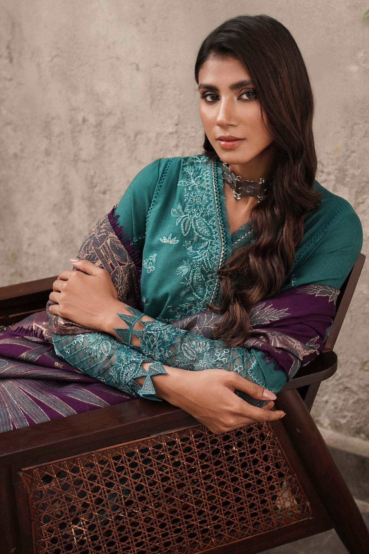 Winter Collection - Jazmin - Shahtoosh Luxury - D#03 (SAMAA) available at Saleem Fabrics Traditions