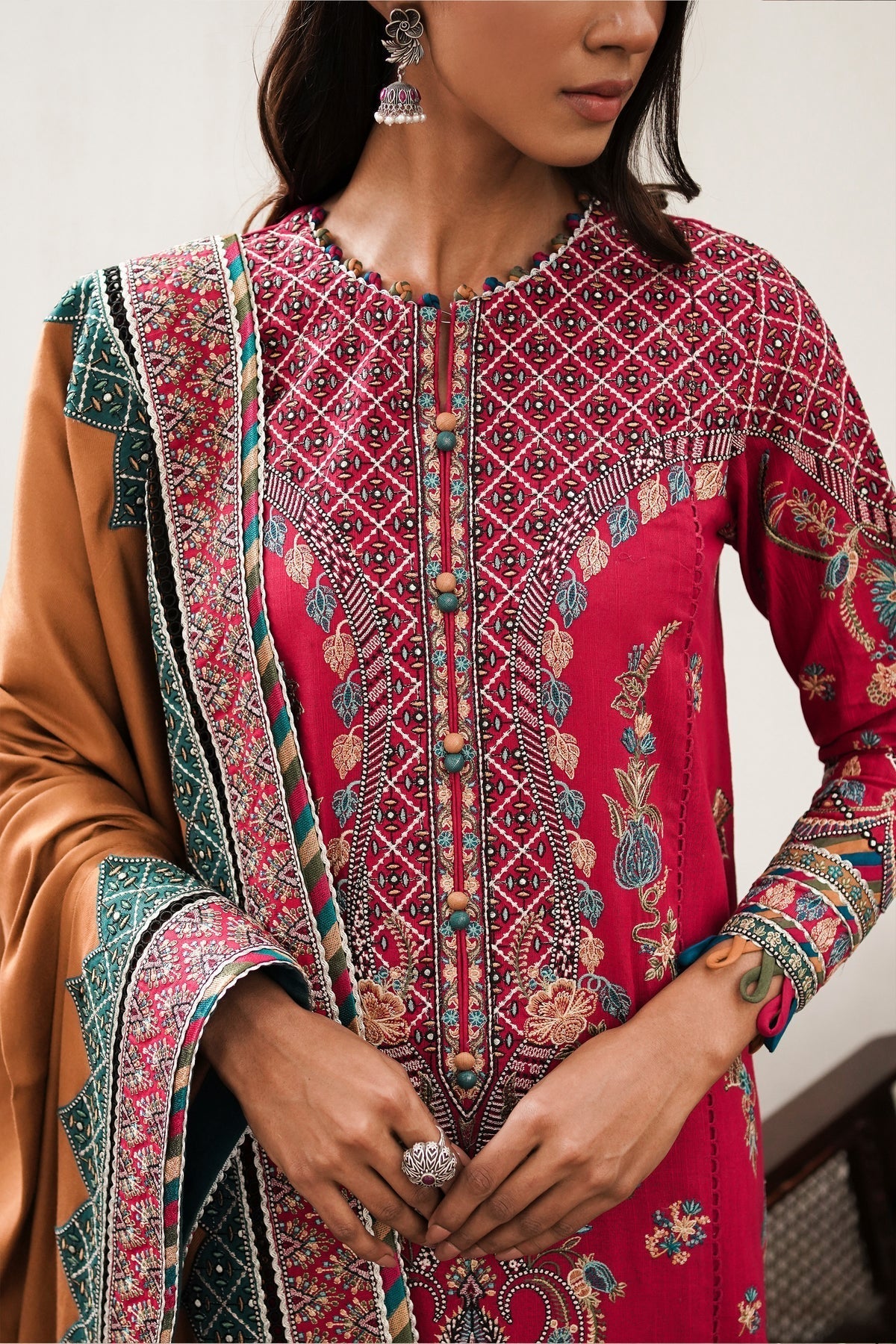 Winter Collection - Jazmin - Shahtoosh Luxury - D#04 (MAYAL) available at Saleem Fabrics Traditions