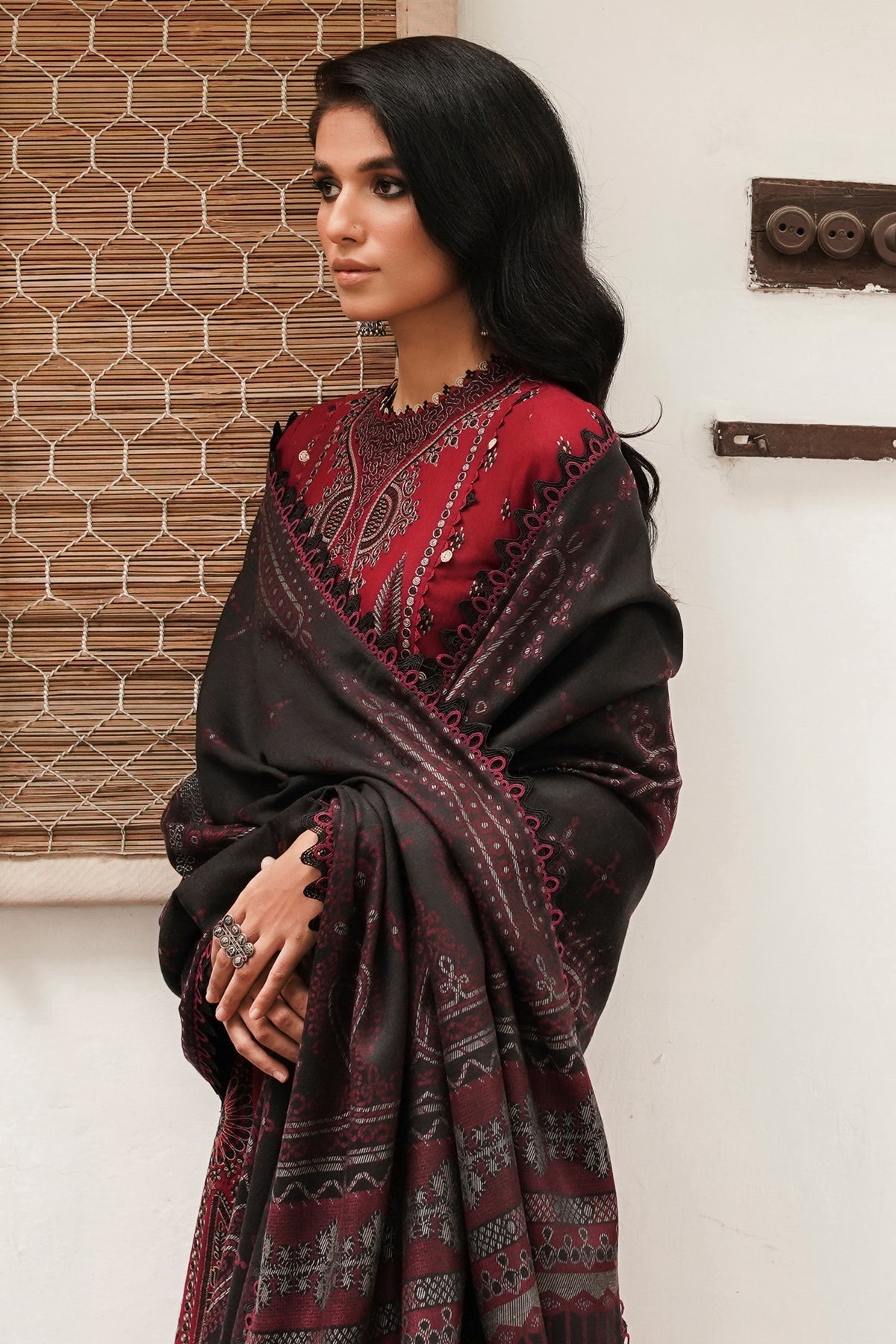 Winter Collection - Jazmin - Shahtoosh Luxury - D#07 (SABUHI) available at Saleem Fabrics Traditions