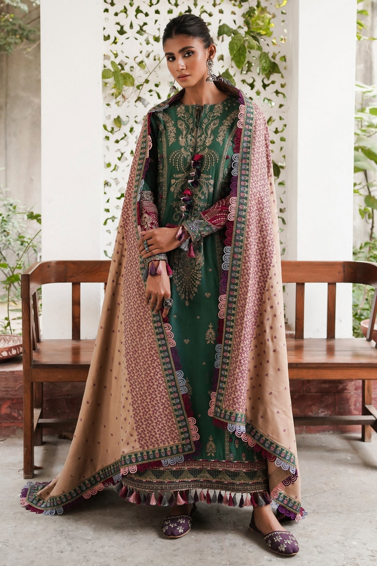 Winter Collection - Jazmin - Shahtoosh Luxury - D#08 (RABT) available at Saleem Fabrics Traditions