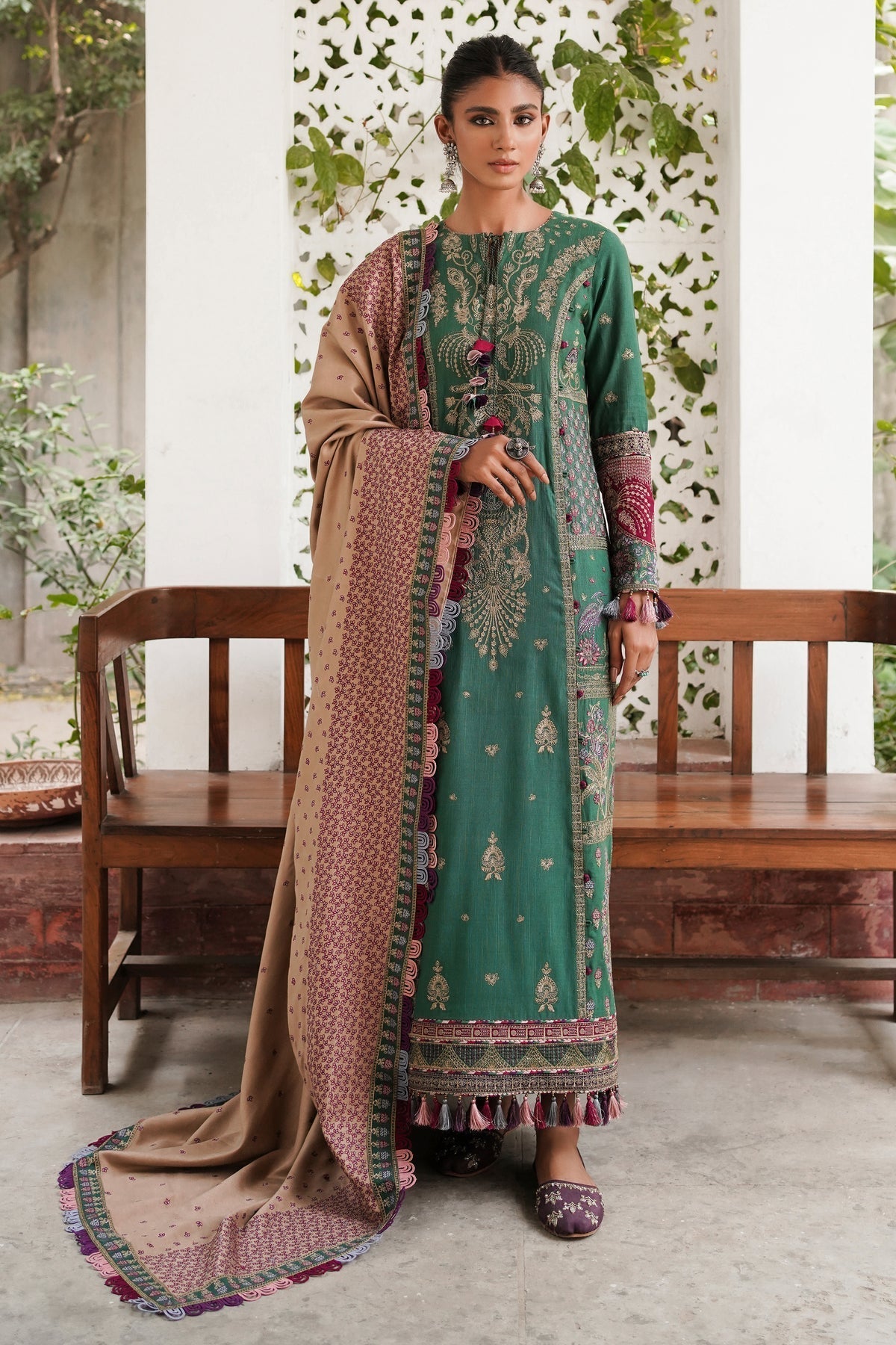 Winter Collection - Jazmin - Shahtoosh Luxury - D#08 (RABT) available at Saleem Fabrics Traditions