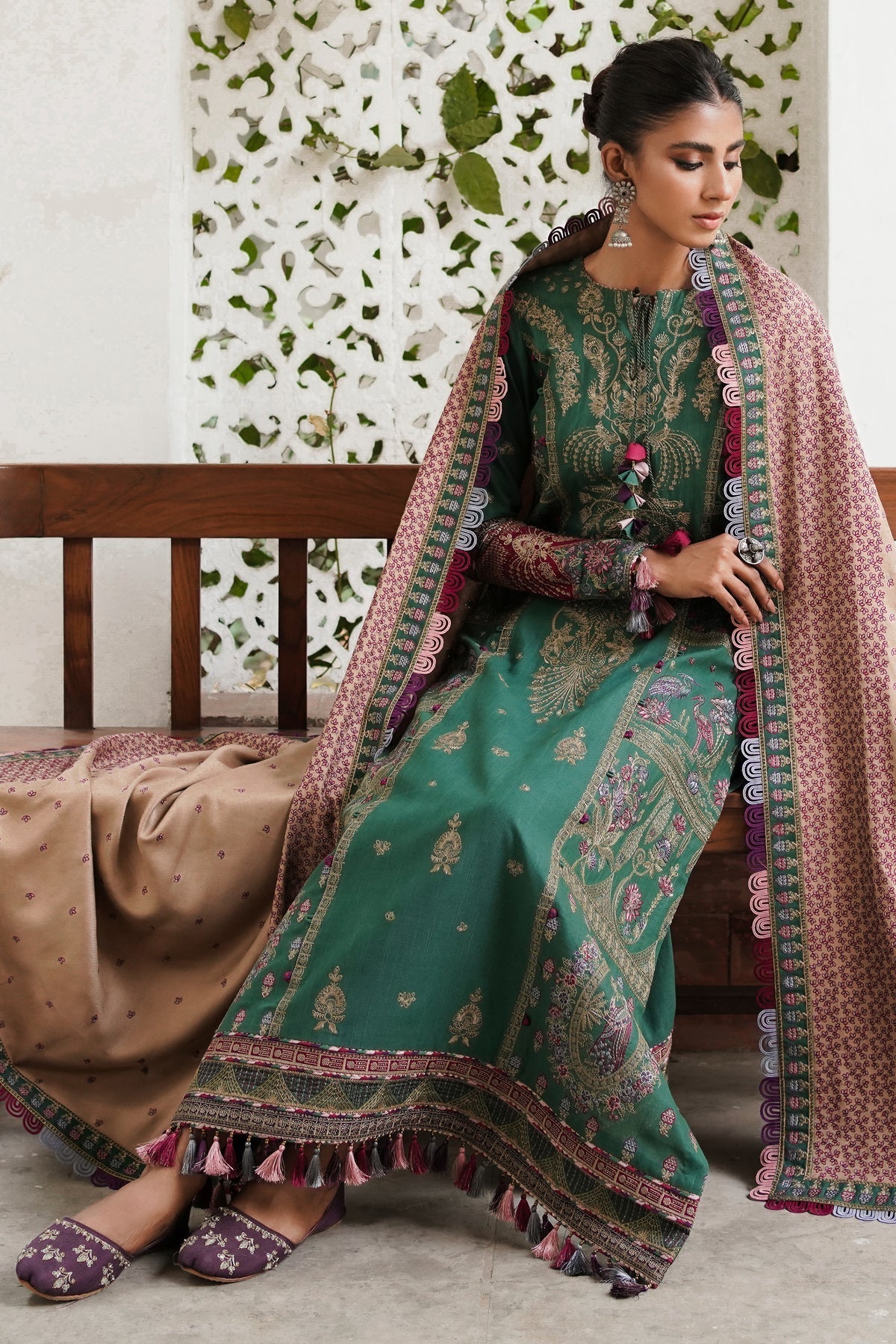 Winter Collection - Jazmin - Shahtoosh Luxury - D#08 (RABT) available at Saleem Fabrics Traditions