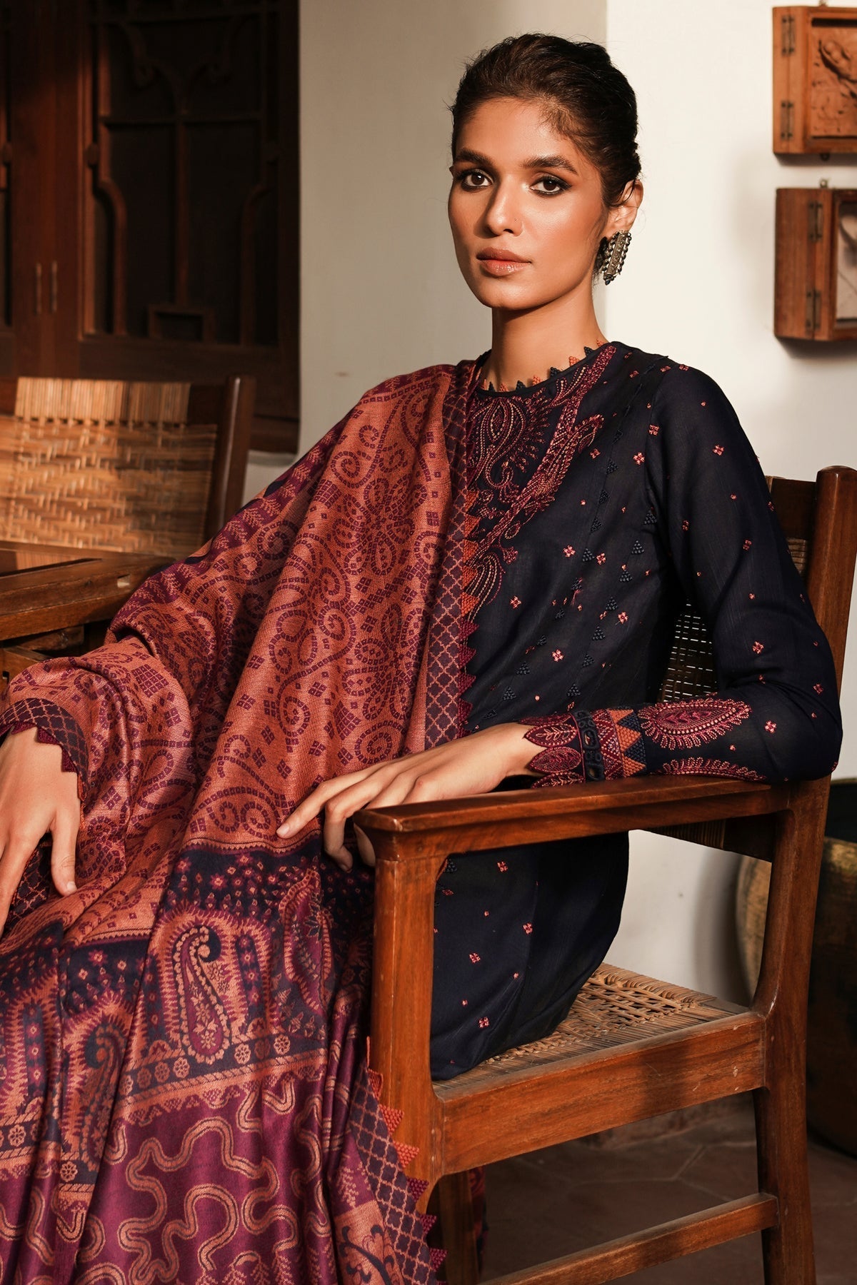 Winter Collection - Jazmin - Shahtoosh Luxury - D#11 (ABEER) available at Saleem Fabrics Traditions