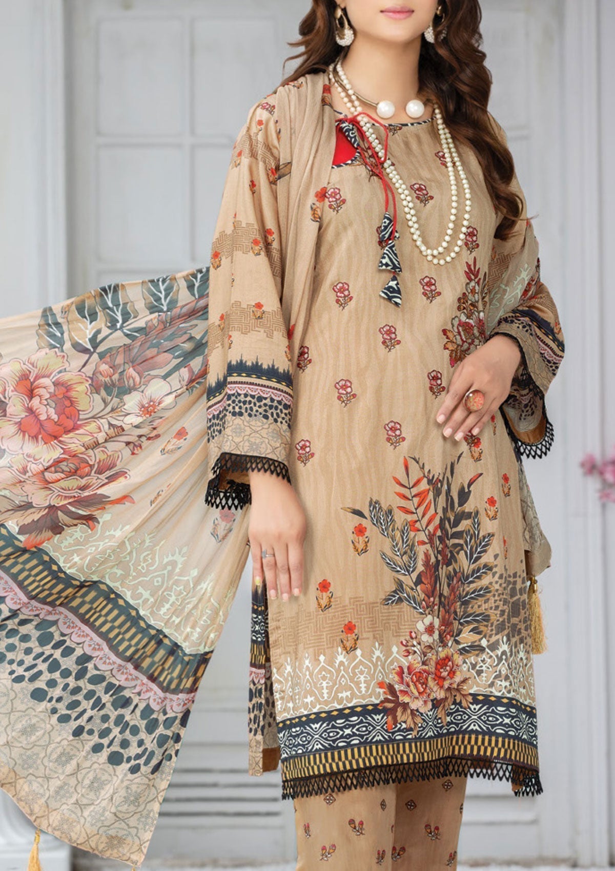 Winter Collection - Laiba - Exclusive Viscose - V64 - D#6 available at Saleem Fabrics Traditions