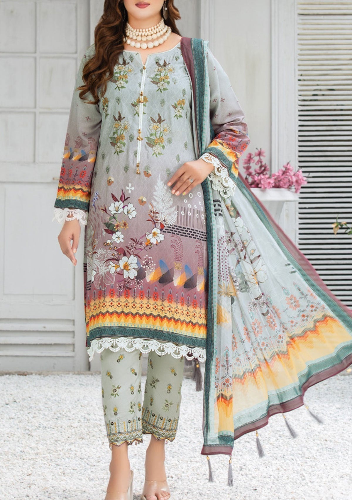 Winter Collection - Laiba - Exclusive Viscose - V64 - D#8 available at Saleem Fabrics Traditions