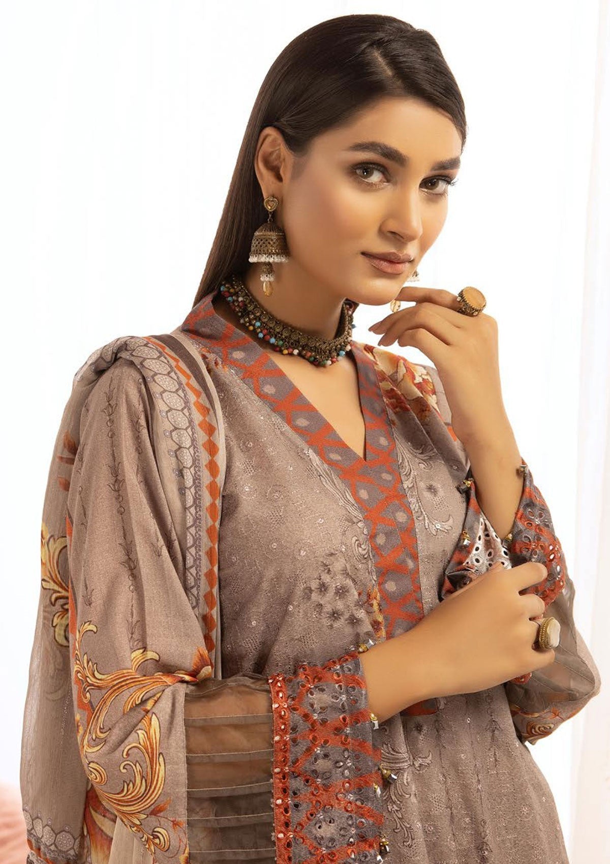 Winter Collection - Mahee's - Chikankari - Karandi - D#10 available at Saleem Fabrics Traditions