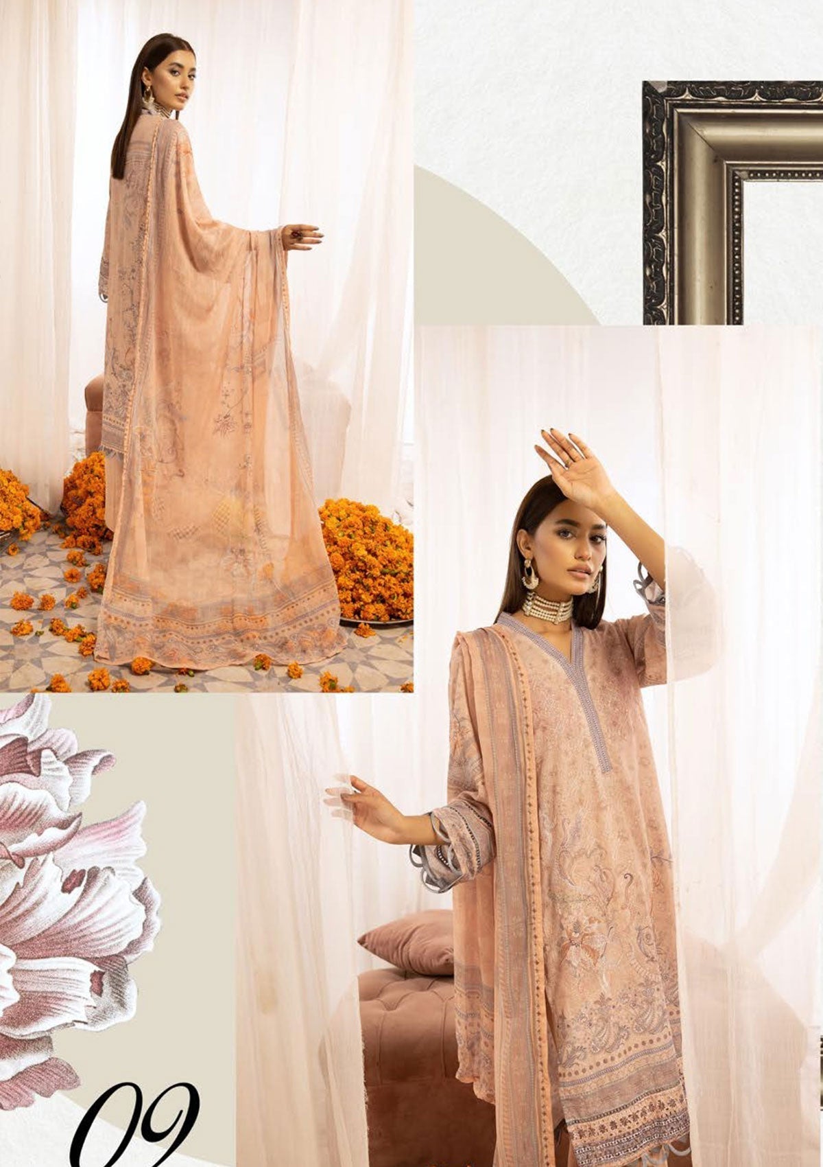 Winter Collection - Mahee's - Chikankari - Karandi - D#9 available at Saleem Fabrics Traditions