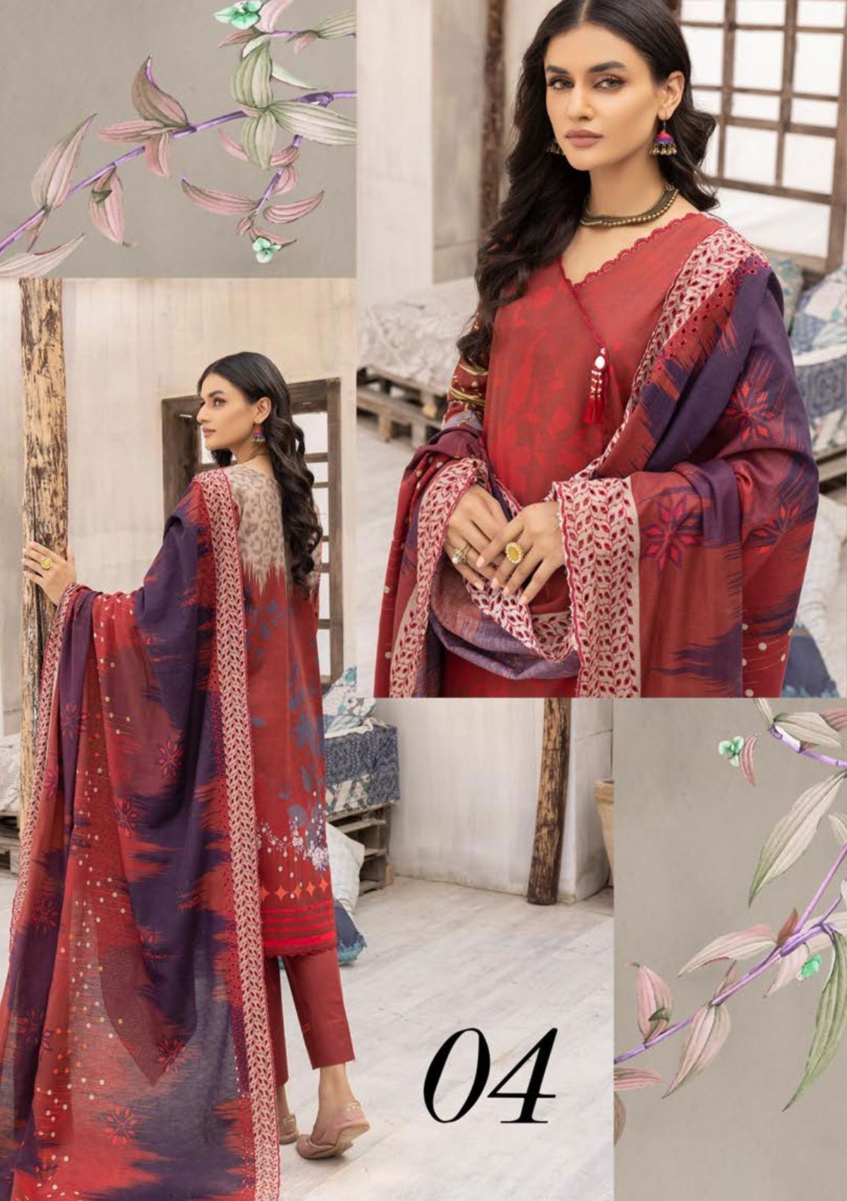 Winter Collection - Mahee's - Khaddar - MK#04 available at Saleem Fabrics Traditions