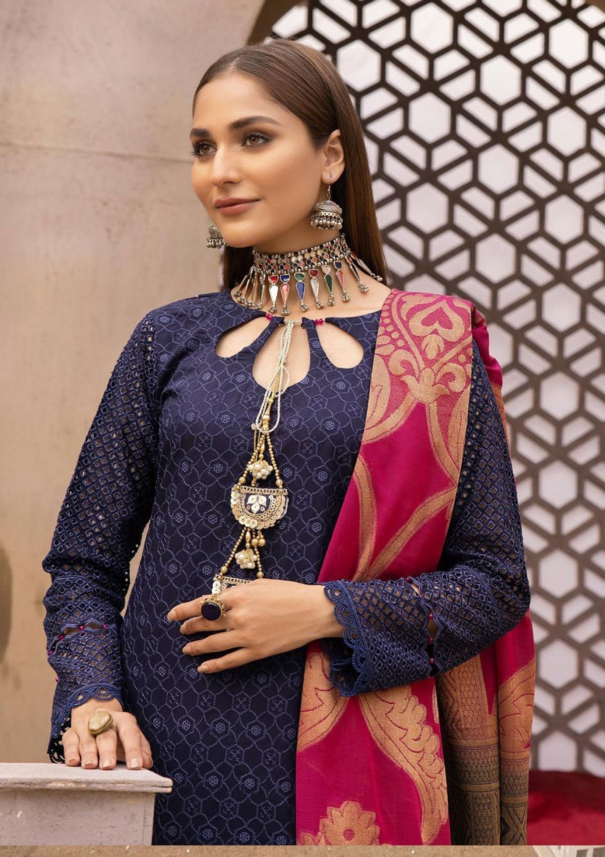 Winter Collection - Mahee's - Riaz Arts - Chikankari - MEC#01 available at Saleem Fabrics Traditions