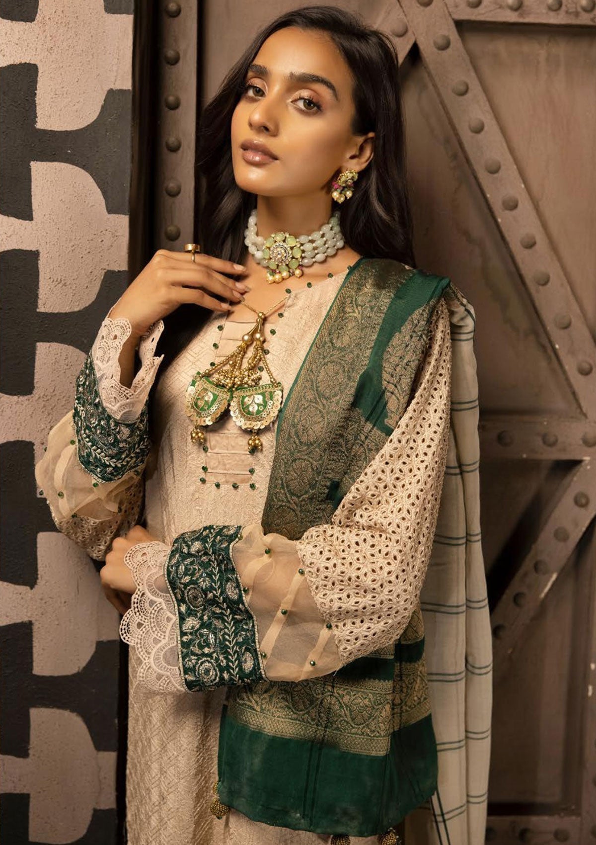 Winter Collection - Mahee's - Riaz Arts - Chikankari - MEC#08 available at Saleem Fabrics Traditions