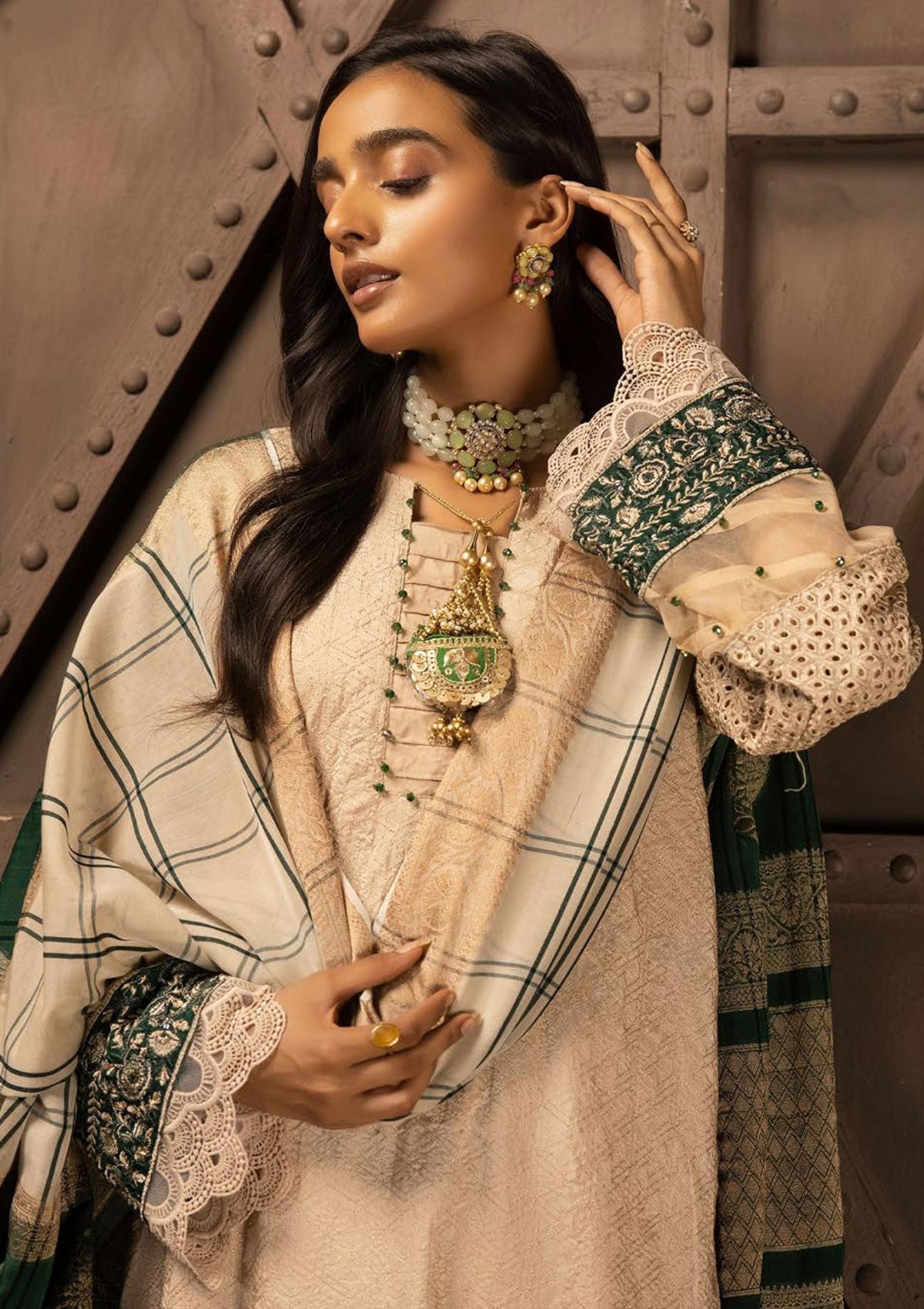 Winter Collection - Mahee's - Riaz Arts - Chikankari - MEC#08 available at Saleem Fabrics Traditions