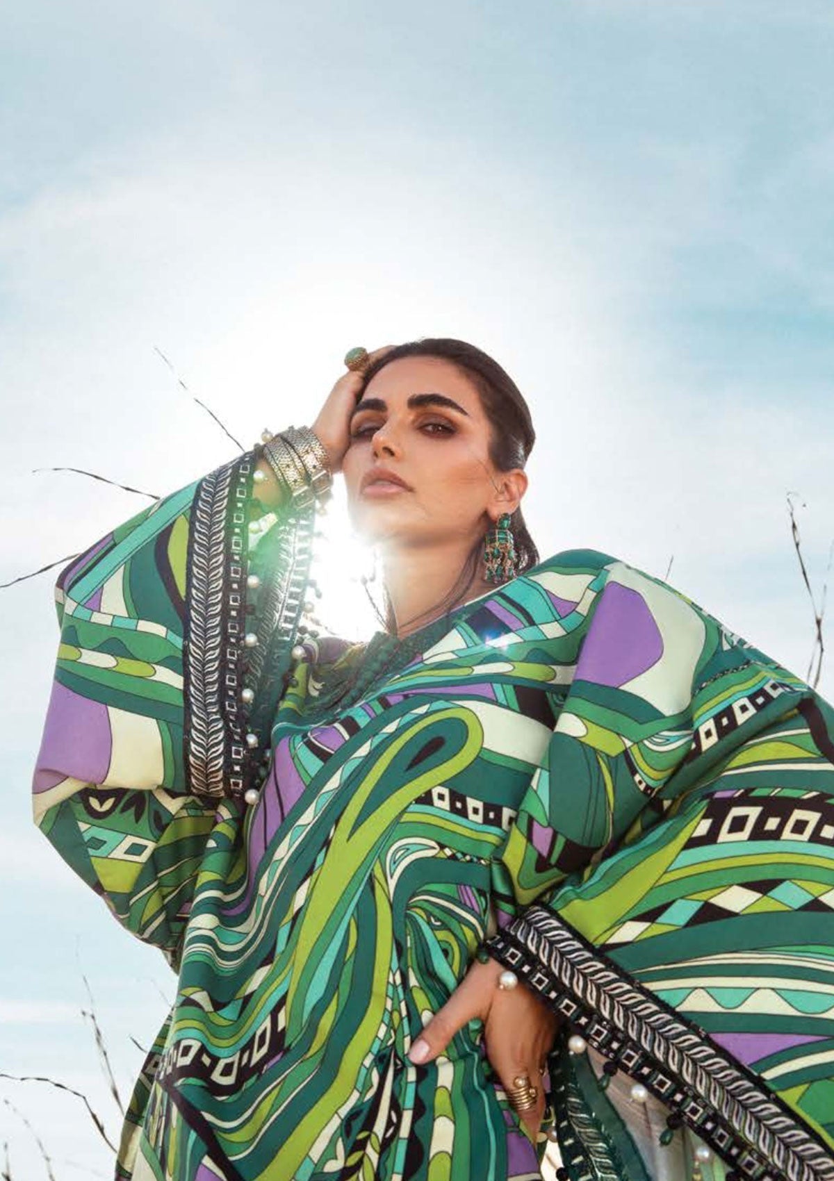 Winter Collection - Maria B - M print - Desert Rose - D#4 A available at Saleem Fabrics Traditions