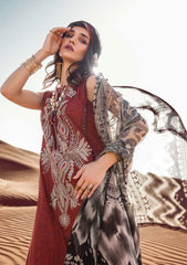 Winter Collection - Maria B - M print - Desert Rose - D#9 A available at Saleem Fabrics Traditions