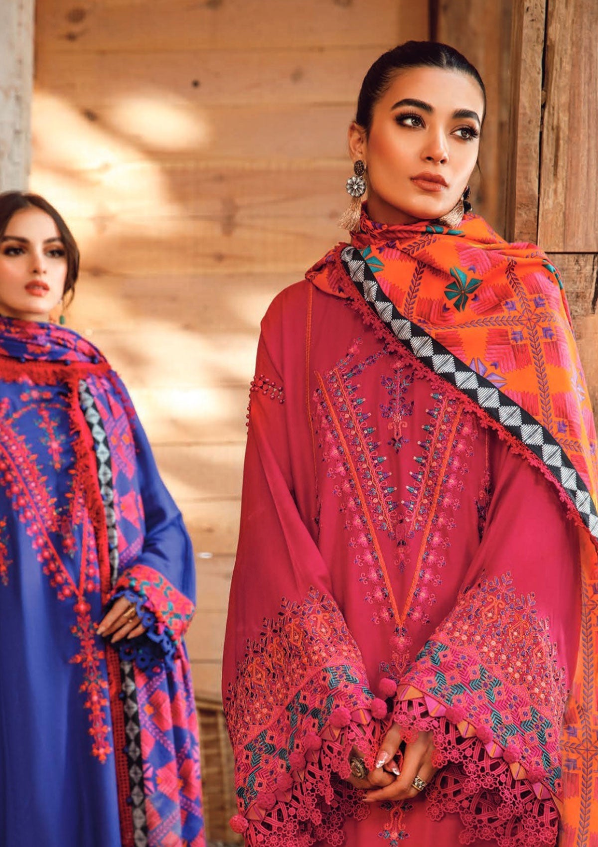 Winter Collection - Maria B - Shawls - MBS#4A available at Saleem Fabrics Traditions