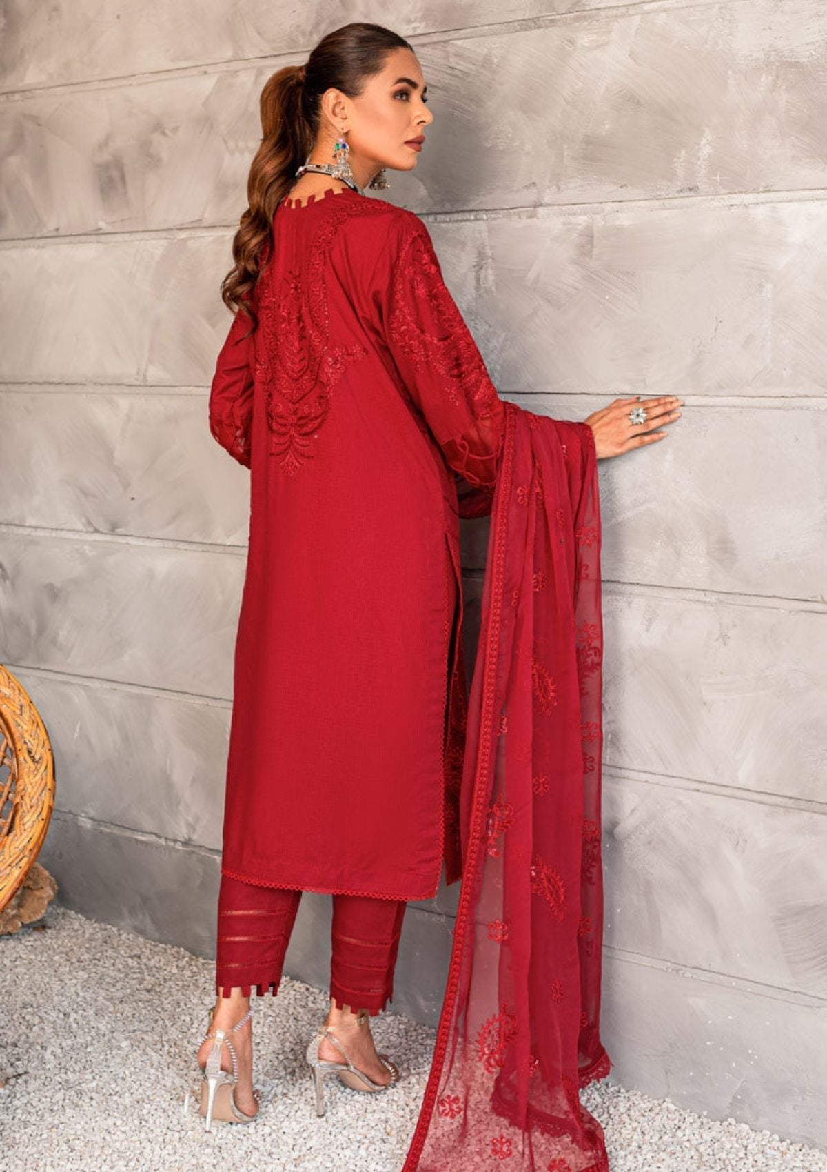 Winter Collection - Marjjan - Jaanam - Karandi - MRK#02 A available at Saleem Fabrics Traditions