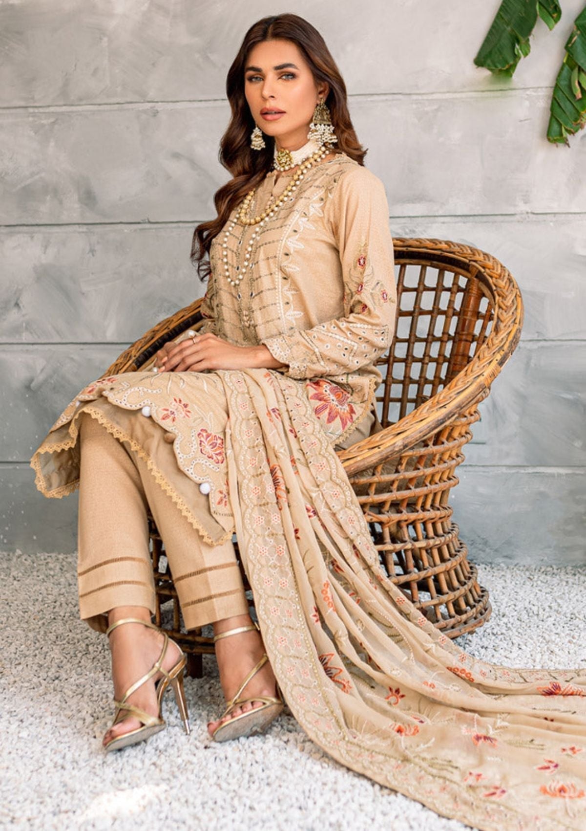 Winter Collection - Marjjan - Jaanam - Karandi - MRK#03 A available at Saleem Fabrics Traditions
