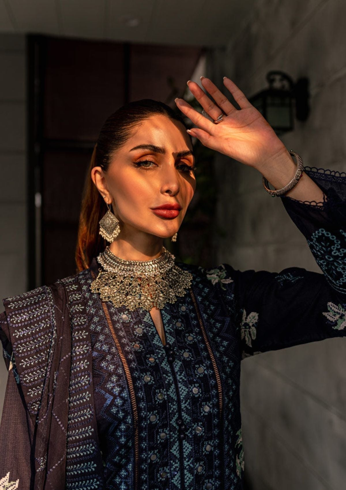 Winter Collection - Marjjan - Jaanam - Karandi - MRK#04 A available at Saleem Fabrics Traditions