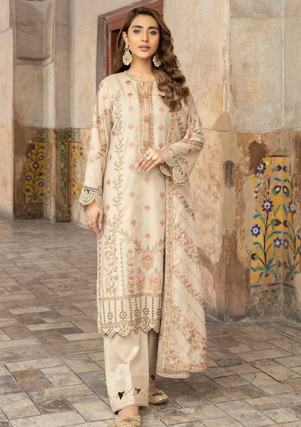 Winter Collection - Marjjan - Karandi - SKC#25 A available at Saleem Fabrics Traditions