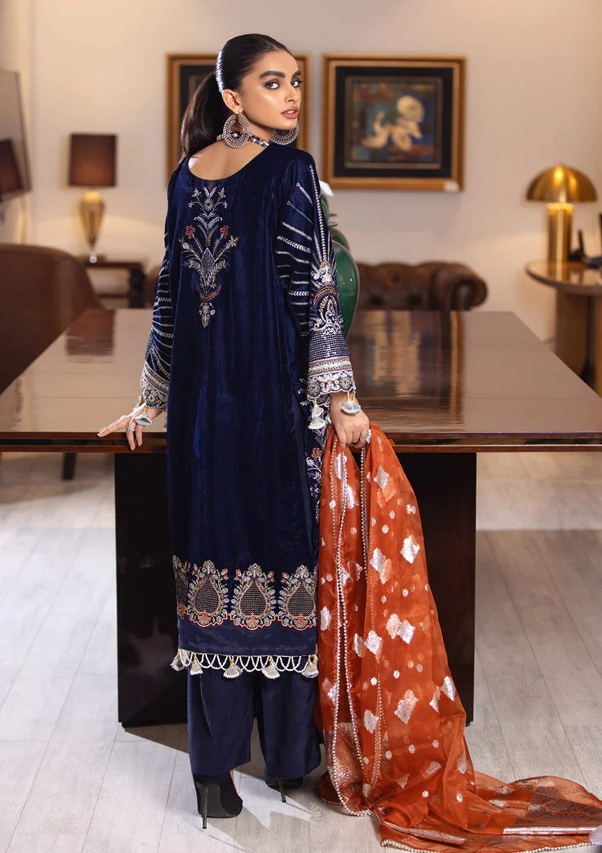 Winter Collection - Marjjan - Memsaab - Velvet - WV#1 available at Saleem Fabrics Traditions