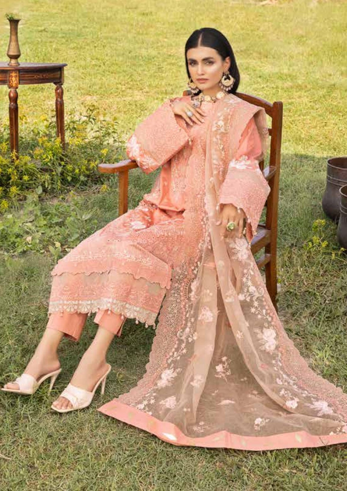 Winter Collection - Muscari - Cotton Satin - MSEC#102 available at Saleem Fabrics Traditions