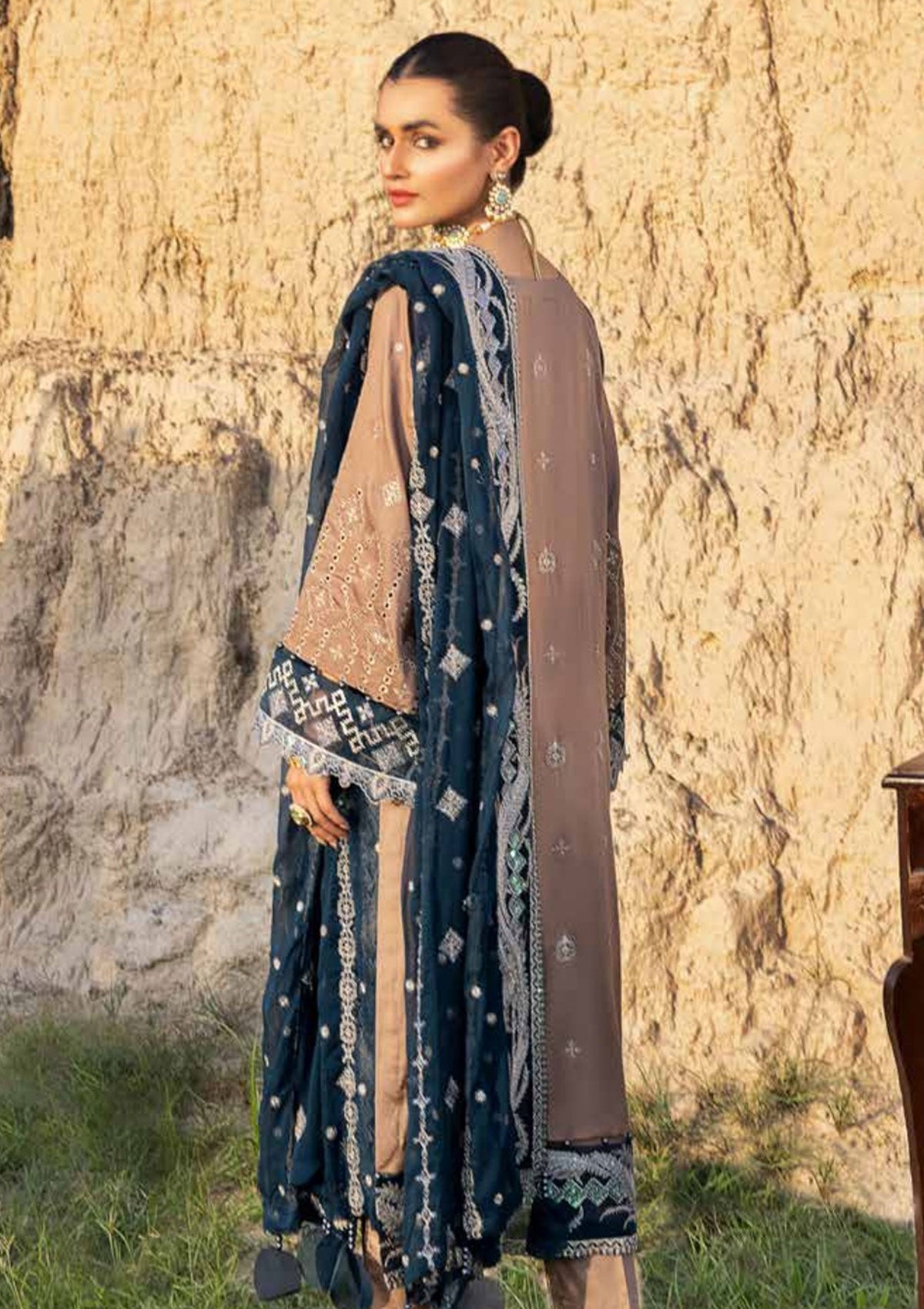 Winter Collection - Muscari - Cotton Satin - MSEC#108 available at Saleem Fabrics Traditions