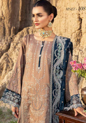 Winter Collection - Muscari - Cotton Satin - MSEC#108 available at Saleem Fabrics Traditions