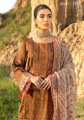 Winter Collection - Muscari - Cotton Satin - MSEC#109 available at Saleem Fabrics Traditions