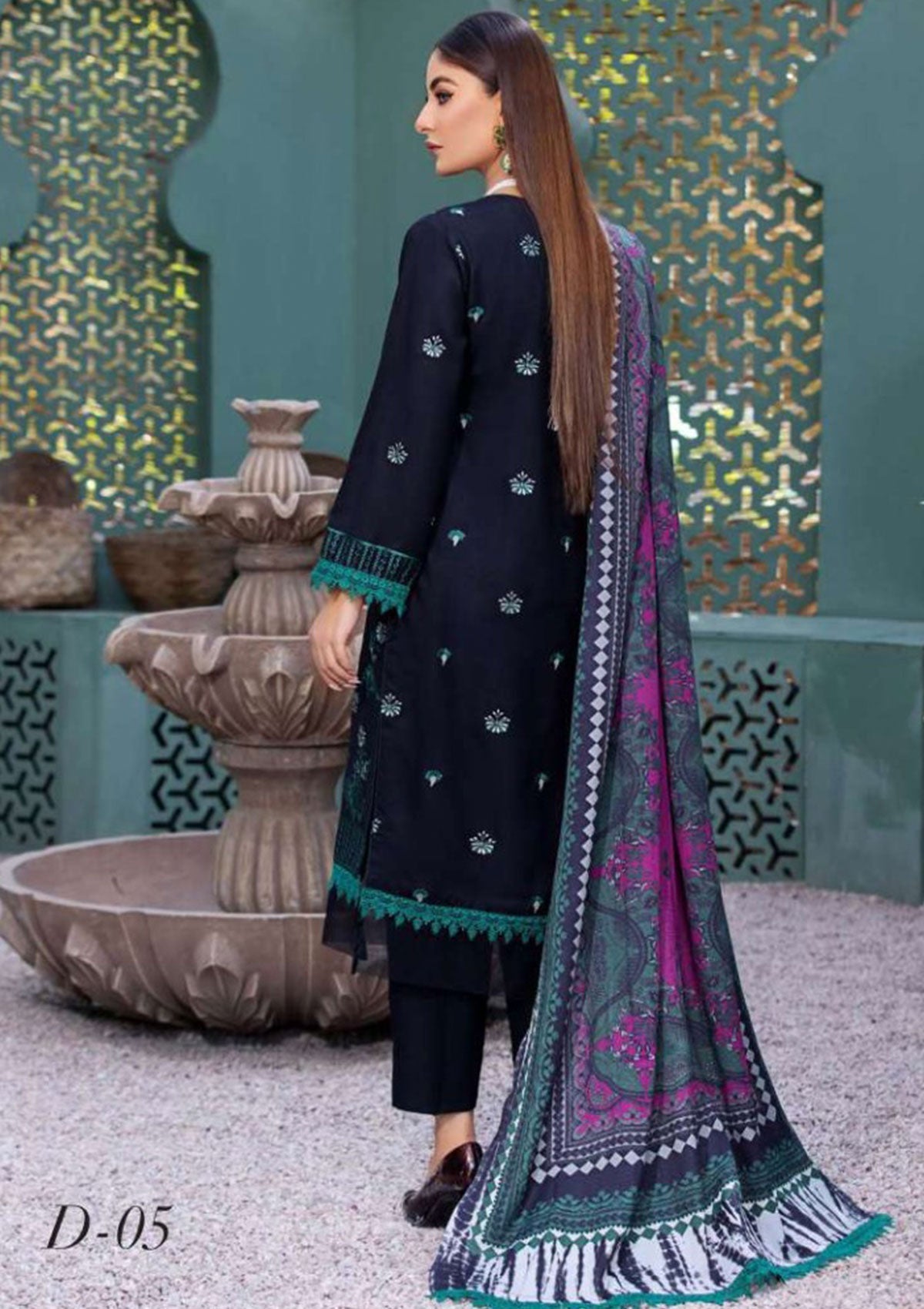 Winter Collection - Noor Jahan - Crimson - D#05 available at Saleem Fabrics Traditions