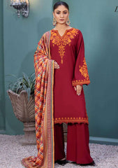 Winter Collection - Noor Jahan - Crimson - D#10 available at Saleem Fabrics Traditions
