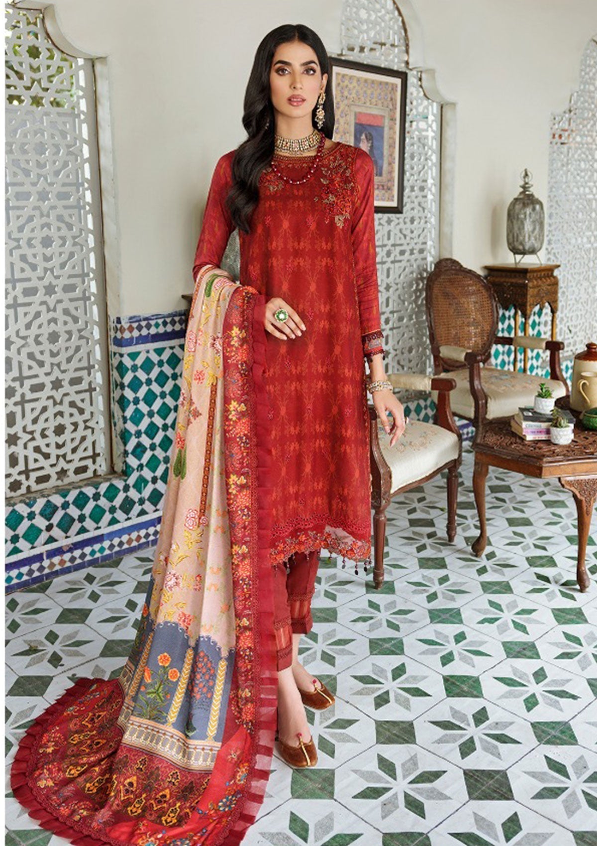 Winter Collection - Noor - Saadia Asad - Prints - NP#6A available at Saleem Fabrics Traditions
