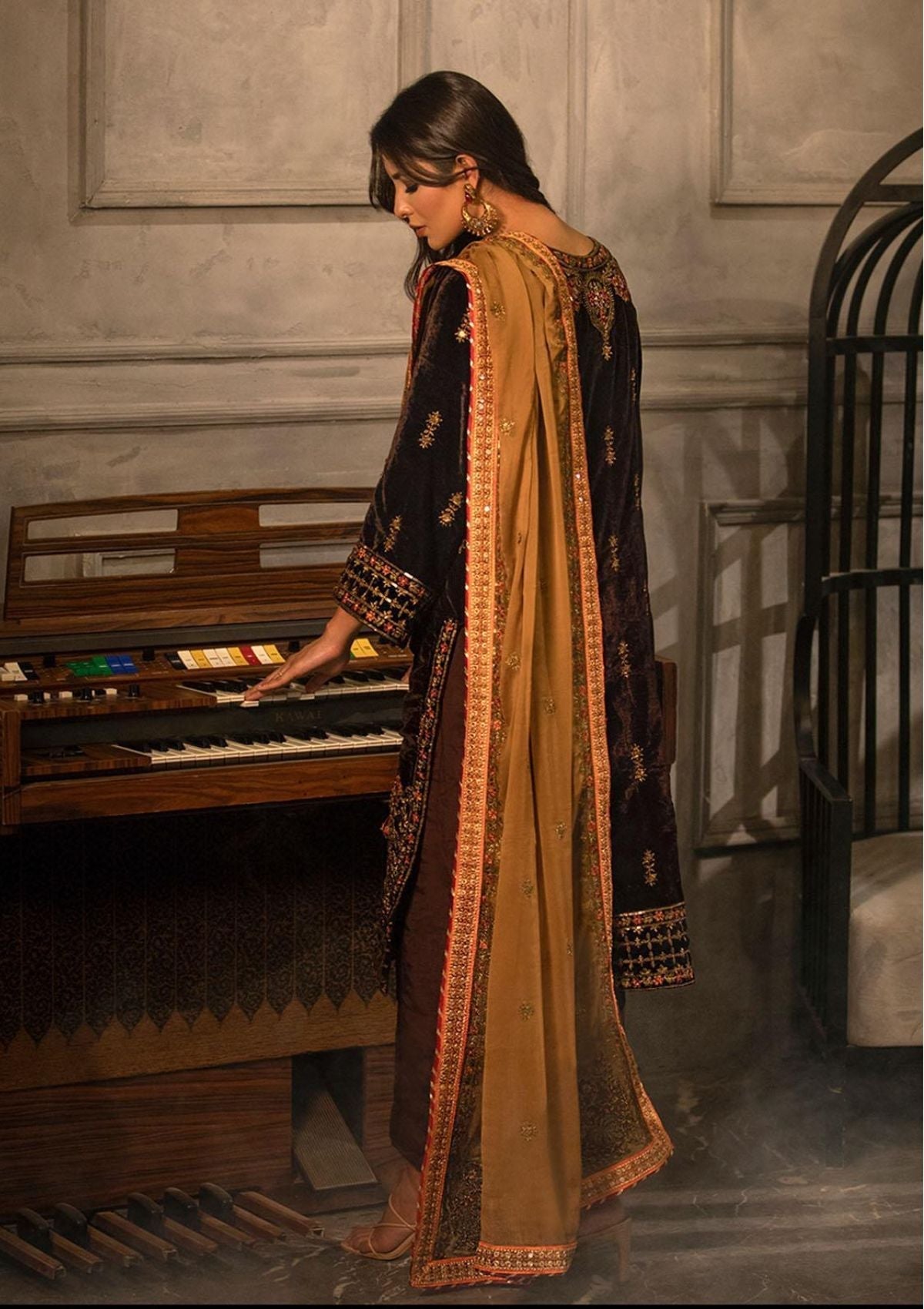 Winter Collection - Noorma Kaamal - Heer - Velvet - NKV#03 available at Saleem Fabrics Traditions