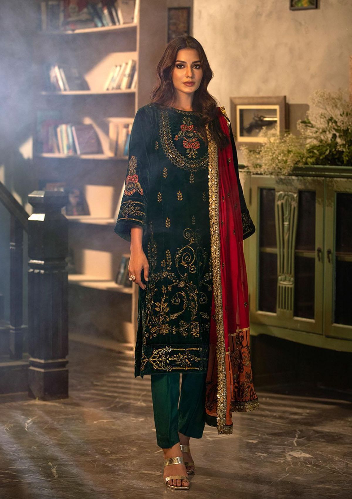 Winter Collection - Noorma Kaamal - Heer - Velvet - NKV#04 available at Saleem Fabrics Traditions
