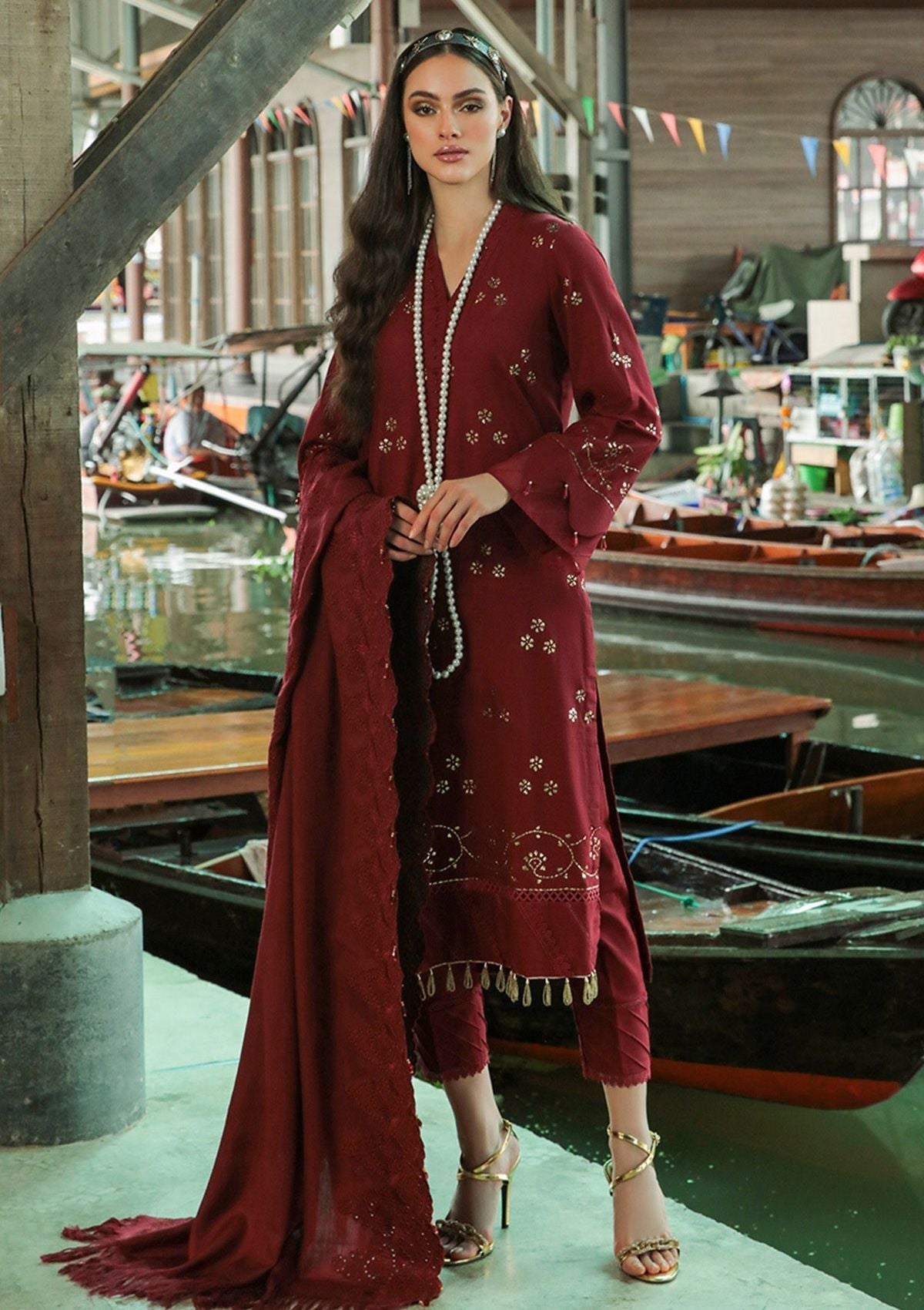 Winter Collection - Nureh - Bazaar - Chikankari - NW#74 available at Saleem Fabrics Traditions