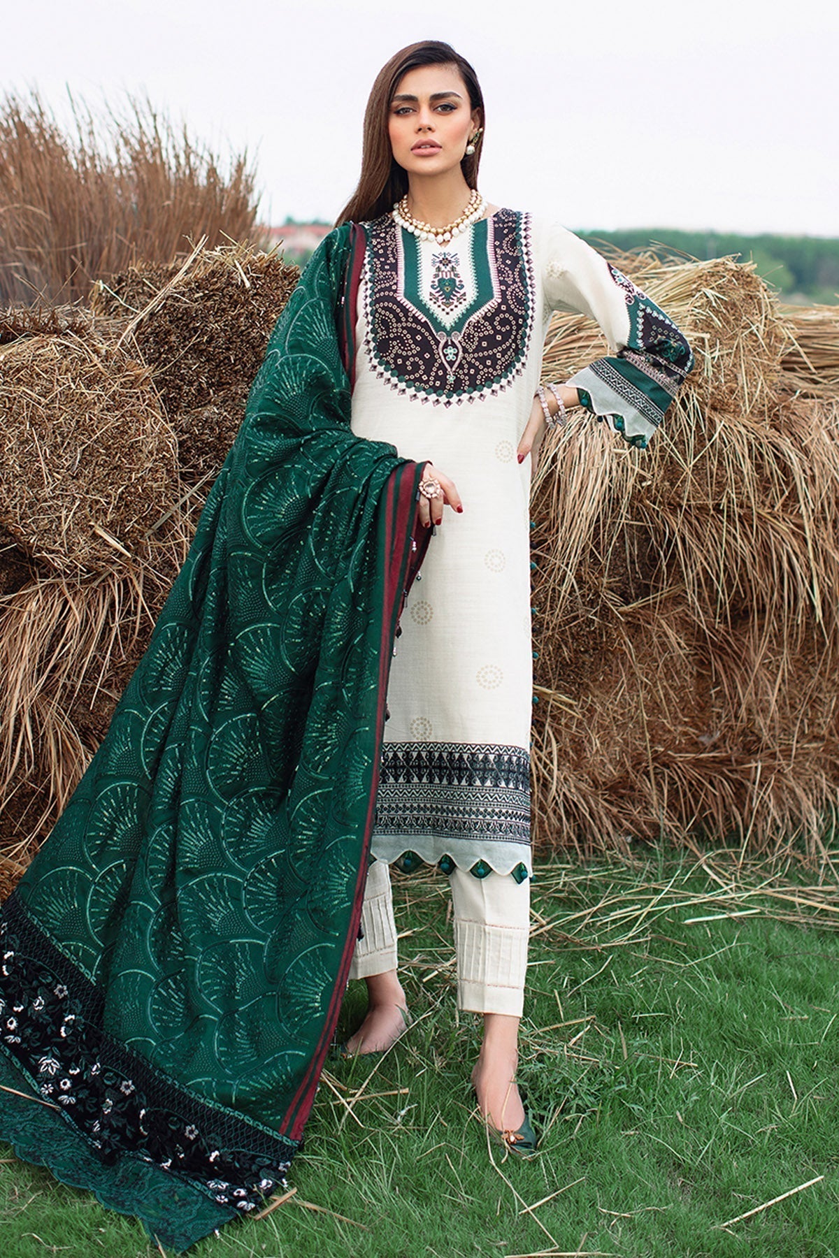 Winter Collection - Nureh - Exclusive Khaddar - NEW#03 available at Saleem Fabrics Traditions