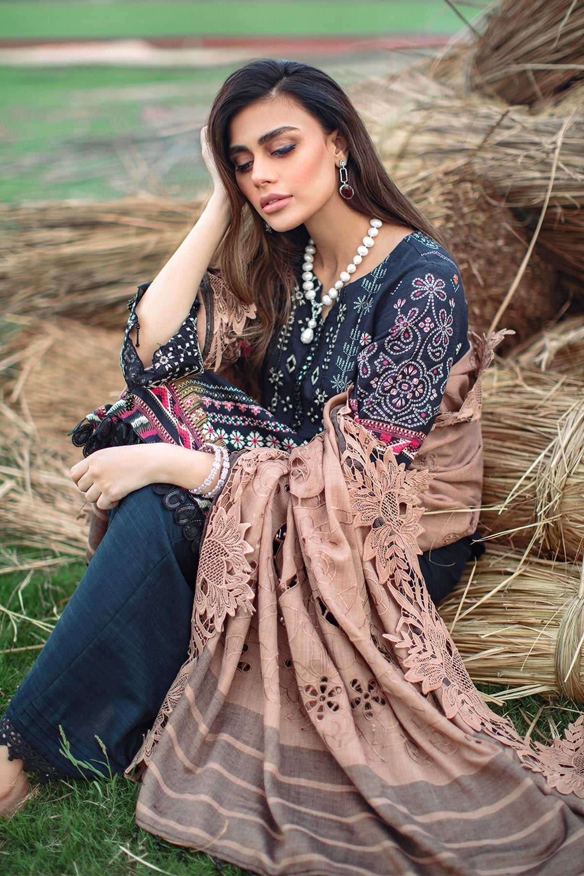 Winter Collection - Nureh - Exclusive Khaddar - NEW#07 available at Saleem Fabrics Traditions