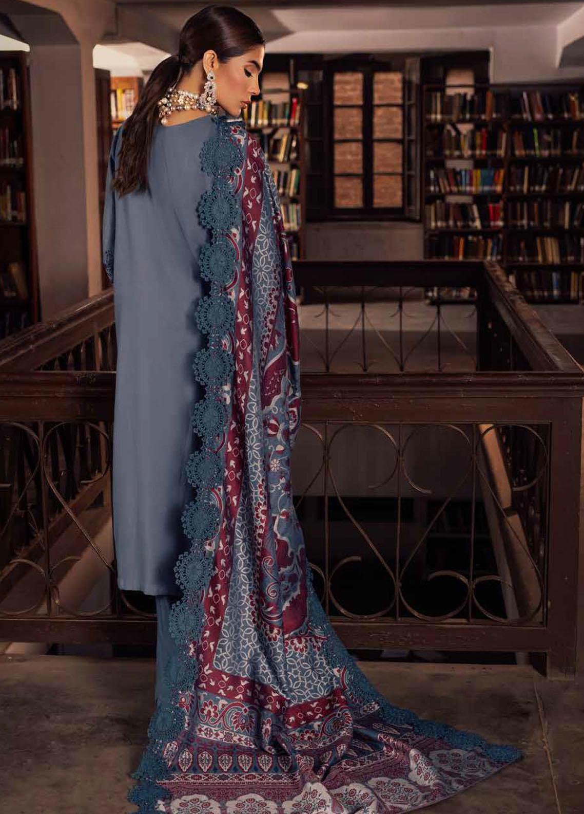 Winter Collection - Nureh - Exclusive - Peach Leather - NEP#05 available at Saleem Fabrics Traditions