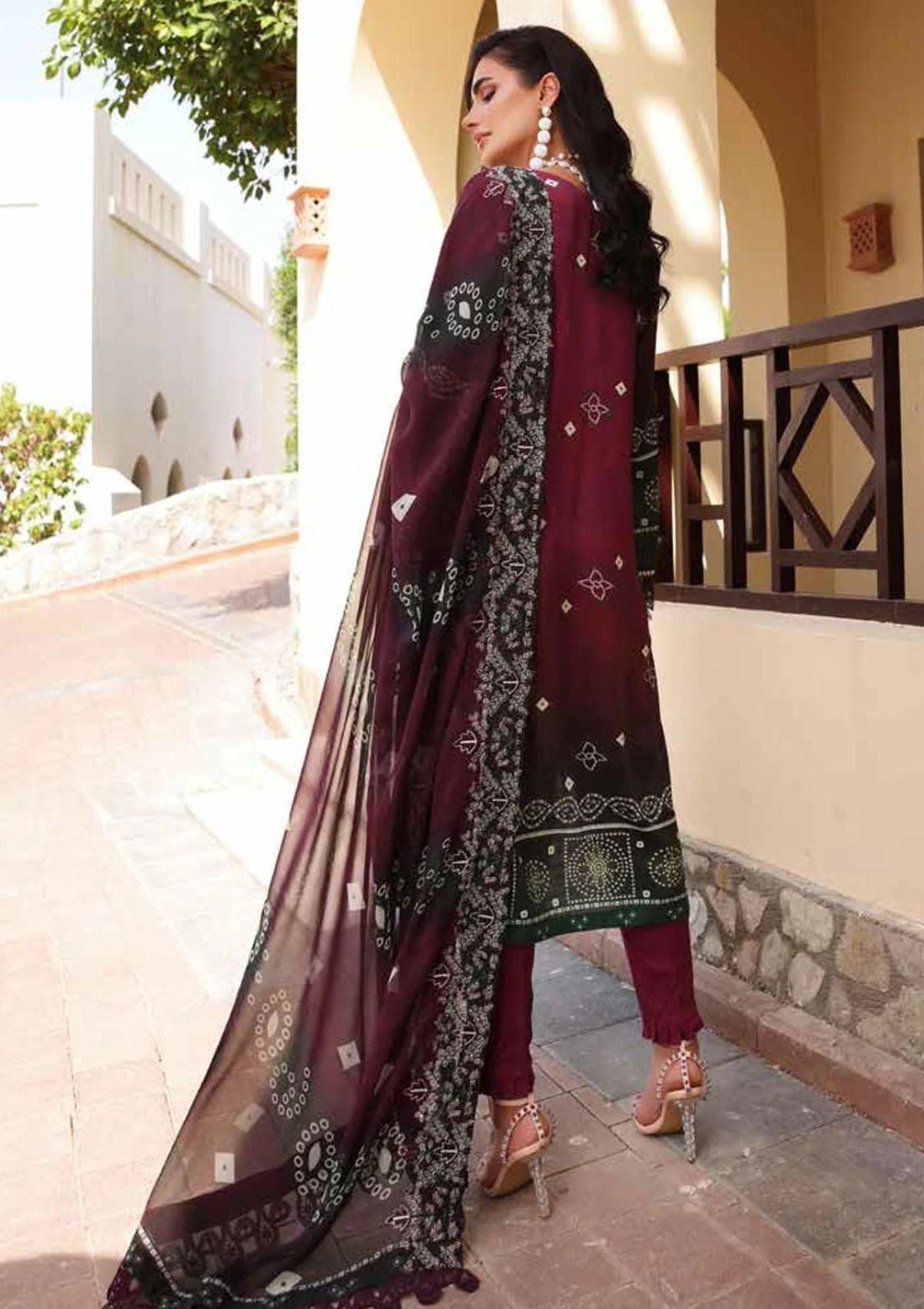 Winter Collection - Nureh - Gardenia - Linen - NSG#66 available at Saleem Fabrics Traditions