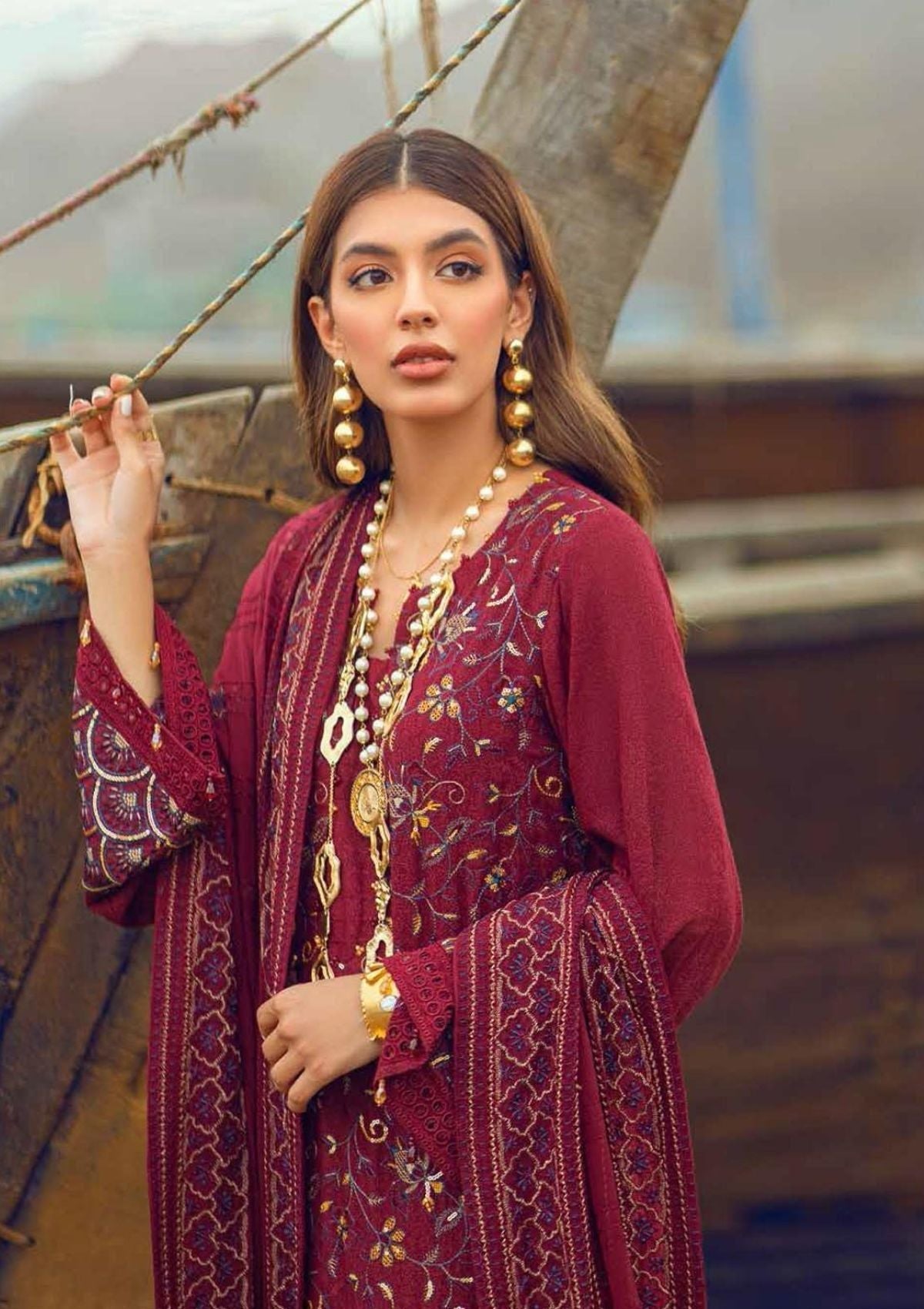 Winter Collection - Nureh - Karavan - NW#54 available at Saleem Fabrics Traditions