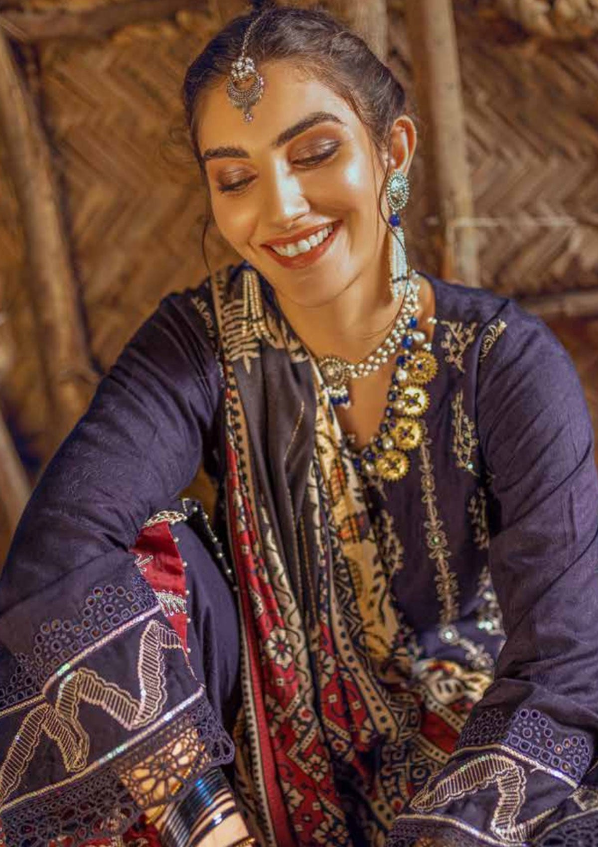 Winter Collection - Nureh - Maya - Heerni - Linen - NW#59 available at Saleem Fabrics Traditions