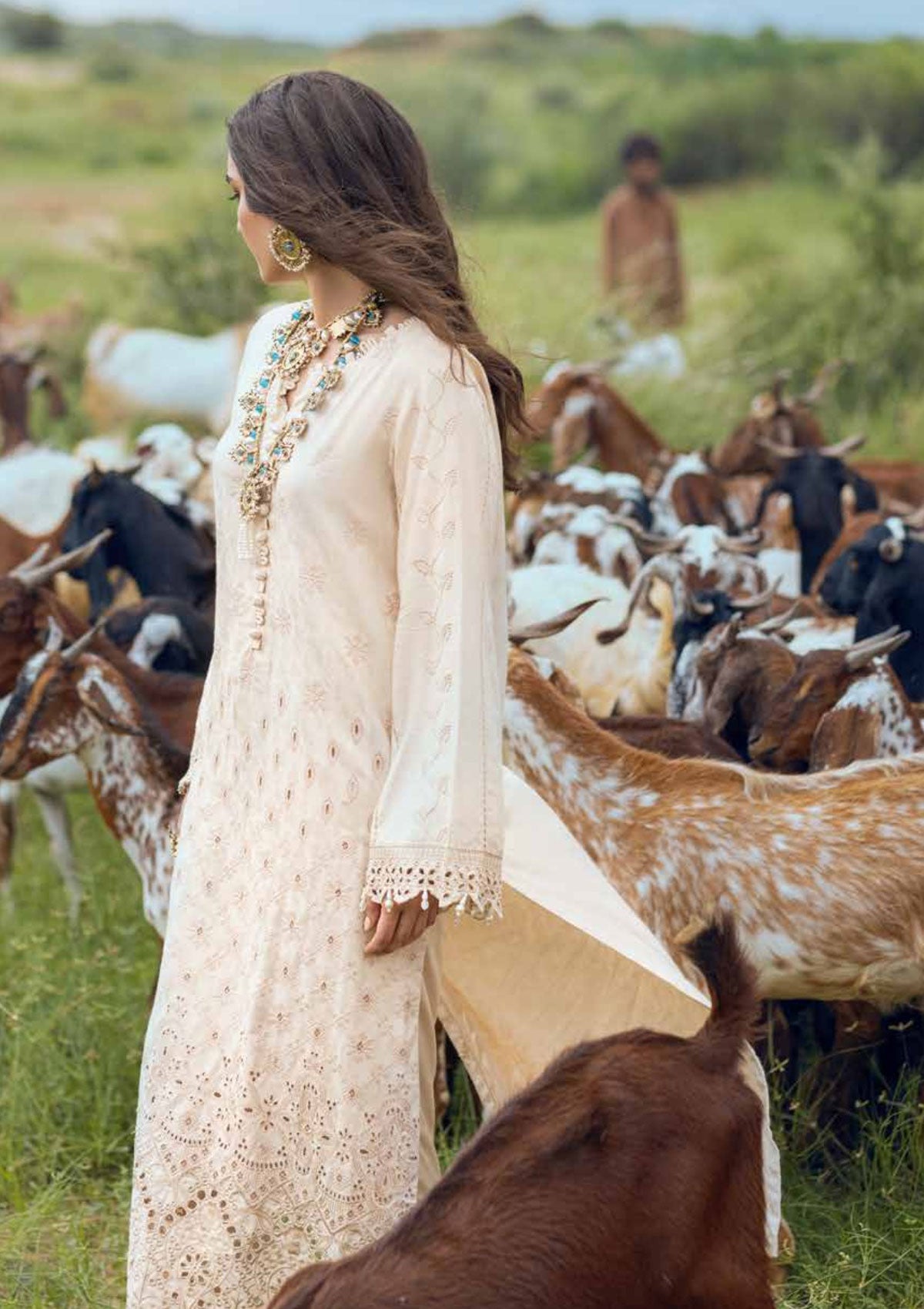 Winter Collection - Nureh - Maya - Heerni - Linen - NW#61 available at Saleem Fabrics Traditions